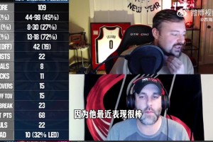 拓媒谈克林根在场对于进攻重要性时表示：今晚没法指望杨瀚森更多，他发挥不佳