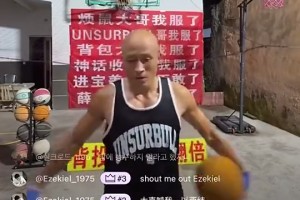 这位兄弟火了！在外网直播背筐转身24连中致敬科比，看傻众人！