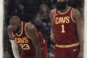 现在就差老詹了！网友：要是下赛季老詹和哈登都在骑士，那画面太美了！