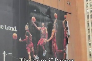 登哥的时代来临！克利夫兰当地，原骑士四巨头的巨幅海报被拆除！