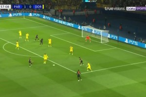 巴黎2-0领先多特！阿什拉夫扣过防守球员外脚背破门