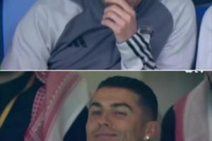 队友有点差距，当梅西和C罗望向比分牌时的不同表情