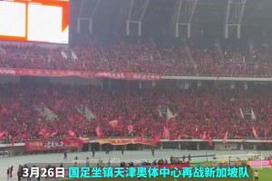 热爱！国足主场对阵新加坡售出4.3万张门票，最高炒至千余元