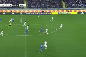 【集锦】友谊赛-基耶萨助攻弗拉泰西凌空斩制胜 意大利1-0波黑