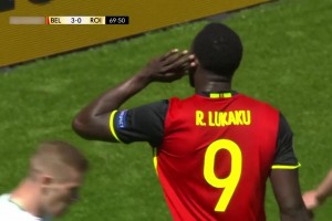 欧洲杯每日一星-2016年小魔兽卢卡库双响！助比利时稳住局面！
