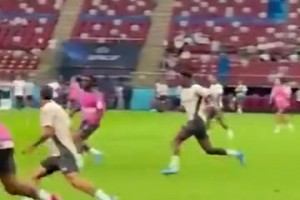 一声惨叫！卡马文加在训练中受伤，无缘即将开始的欧超杯