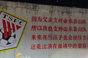 山东泰山队拥有最好的球迷，荣耀与传承在这一刻升华了