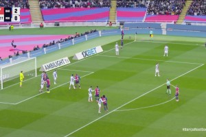 巴萨3-0领先皇社！莱万头球被扑，阿劳霍补射破门