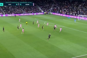 迈阿密0-1落后！奥达兹无人防守远射破门