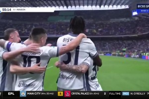 国米扩大比分！比塞克暴力头球破门！迪马尔科角球送助攻！