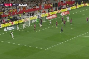 皇马2-1反超巴萨！居勒尔角球送助攻，琼阿梅尼头球破门