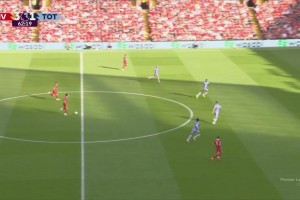 利物浦4-1热刺！利物浦快速反击，萨拉赫内切抽射近角破门