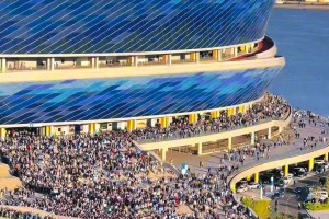 真壮观啊！实拍大连主场6万人散场