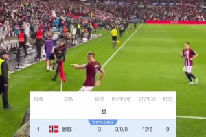暂居第1！哈兰德能否带领挪威挤掉意大利直通世界杯？