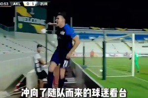意想不到！名场面：球员庆祝进球疯狂庆祝，结果跳下四米围墙……
