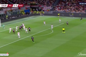 米兰赛季首球！托莫里传中，莱奥头球破门