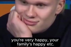 名场面！记者：你没机会效力皇马巴萨了！哈兰德：你想让我说什么