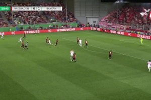 拜仁再下一城！韦恩球员解围至奥利塞脚下，后者得球低射破门