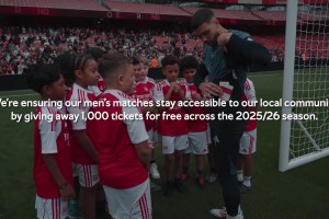人文关怀！阿森纳25/26赛季向社区免费提供1000张球票！