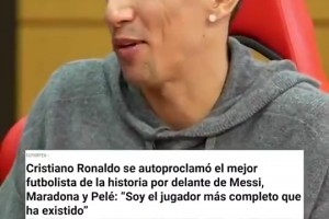 C罗总说自己是历史最佳？迪马利亚：他一直如此，但与梅西差距大