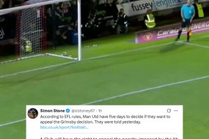 BBC记者：格林斯比违规派出球员，曼联需在五天内决定是否上诉