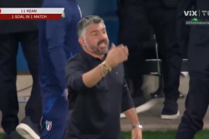 意大利57分钟打破僵局！雷特吉禁区内摆渡助攻！小基恩头球破门！