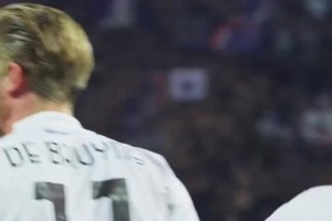 曼彻斯特三叉戟！场边视角看霍伊伦进球，德布劳内和小麦开心庆祝