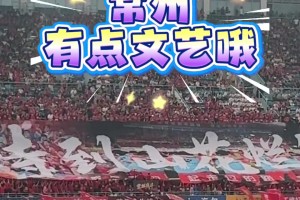 文艺范十足！实拍：苏超常州主场TIFO用上了毛主席诗词❤