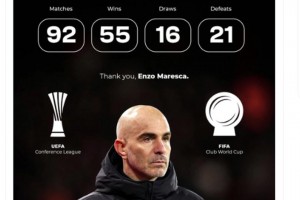 切尔西球迷：谢谢！马雷斯卡仅用18个月就创造了切尔西的纪录