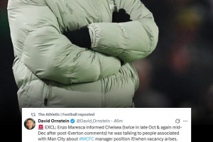 真想接班瓜帅？TA记者：马雷斯卡两度告知切尔西，正在接触曼城