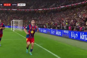 太轻松了！拉菲尼亚倒三角，费尔明无人看防推射破门