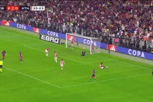 多点开花！巴德吉晃开防守抽射破门，巴萨33分钟3球领先！