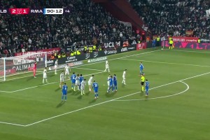 会有绝杀吗？居莱尔角球开出，贡萨洛头球破门扳平比分