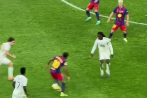 亚马尔盘带让皇马后防很狼狈