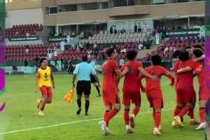 亚洲杯官方：当王博豪主罚的点球落入球网，多少人热泪夺眶而出！