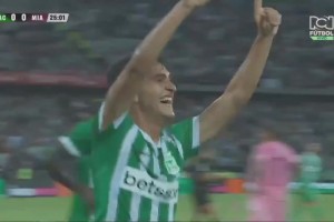 迈阿密落后！胡安-伦吉福外围远射破门！迈阿密门将鞭长莫及！