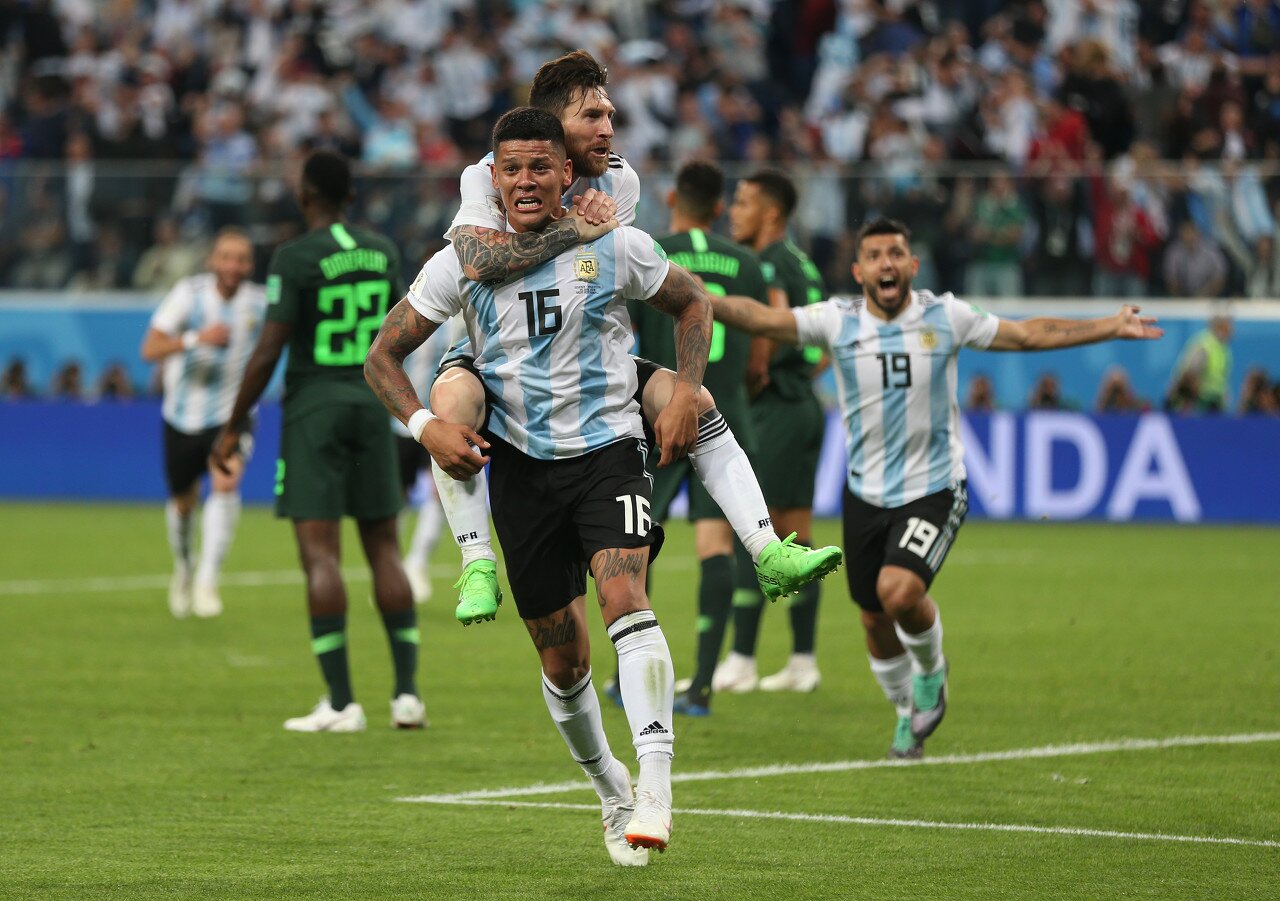 2018年世界杯，阿根廷2-1必威足球体育官网，罗霍进球