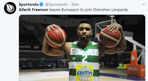 欧媒埃里克弗里曼与cba深圳队达成协议