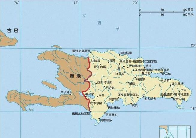 多米尼加 位置图片