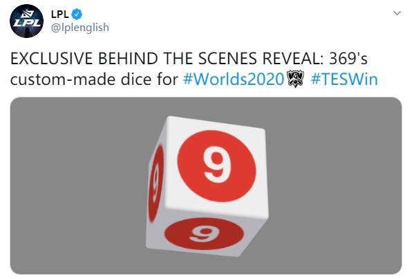 lpl英文流官推369世界赛定制骰子