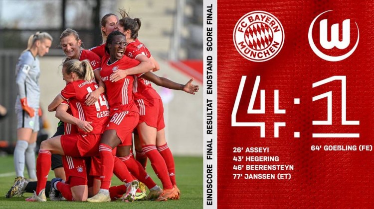 打破独占?拜仁女足4-1大胜德甲班霸狼堡