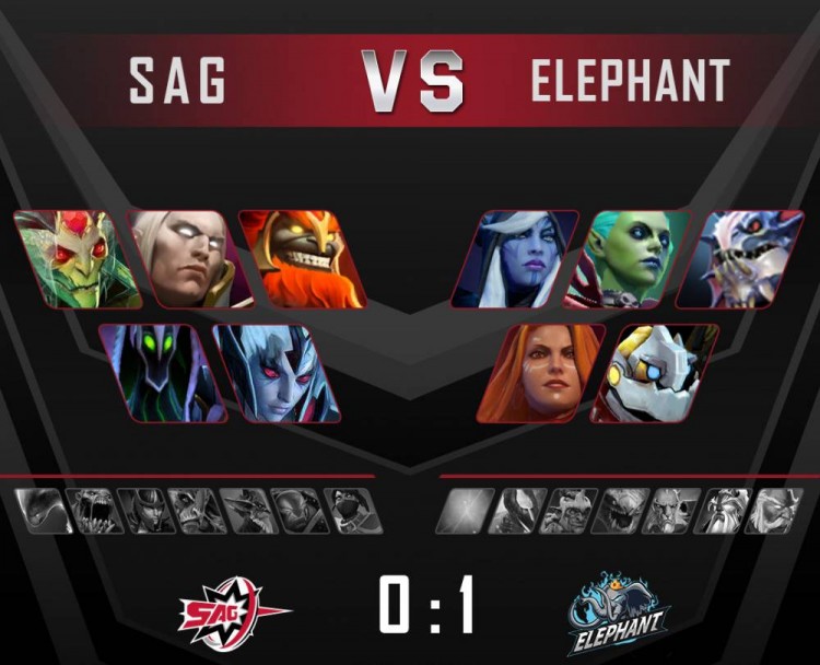 中国dota2职业杯s2小组赛elephant二比零sag