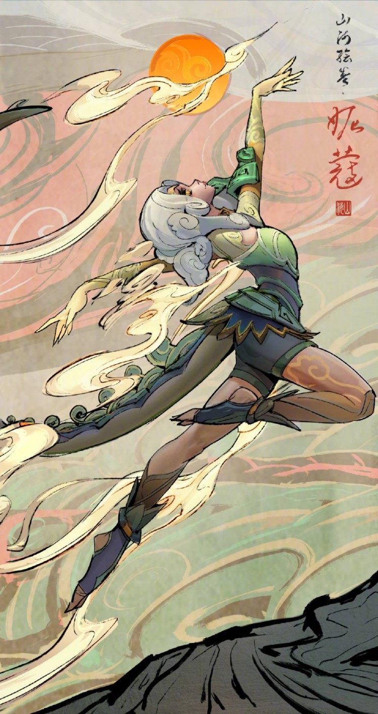 官方分享山海绘卷系列新图用传统线描工笔画为玩家拓展视觉故事