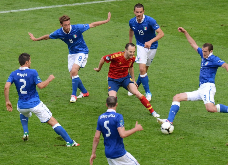 Opta：意大利&西班牙大赛相遇9次，意大利4胜西班牙1胜