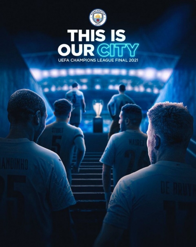 欧冠决战在即曼城切尔西发布各自欧冠决赛日海报
