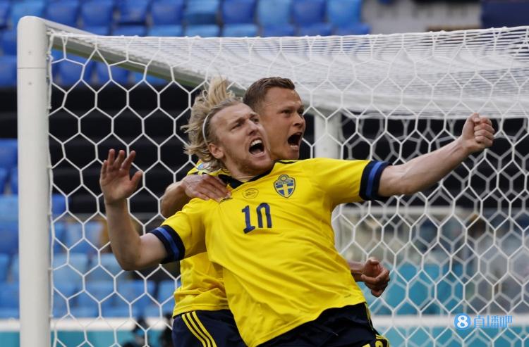 88%的进球来自下半场，瑞典队此项数据位列欧洲杯历史第一
