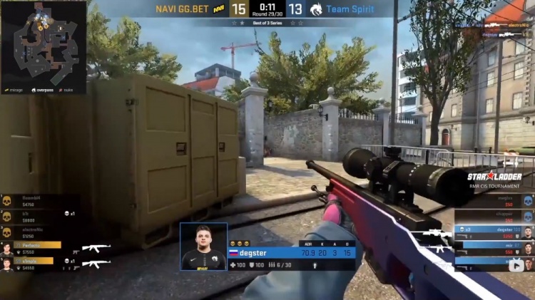 csgo rmr独联体赛区:s1mple天神下凡66杀带领navi 2-1击败黑龙!