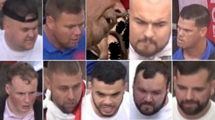 追凶！英格兰警方公布10名制造欧洲杯决赛骚乱的嫌疑人照片