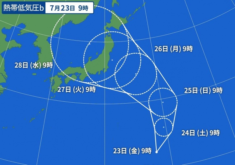 日本气象厅预告24日将有台风生成或影响奥运会