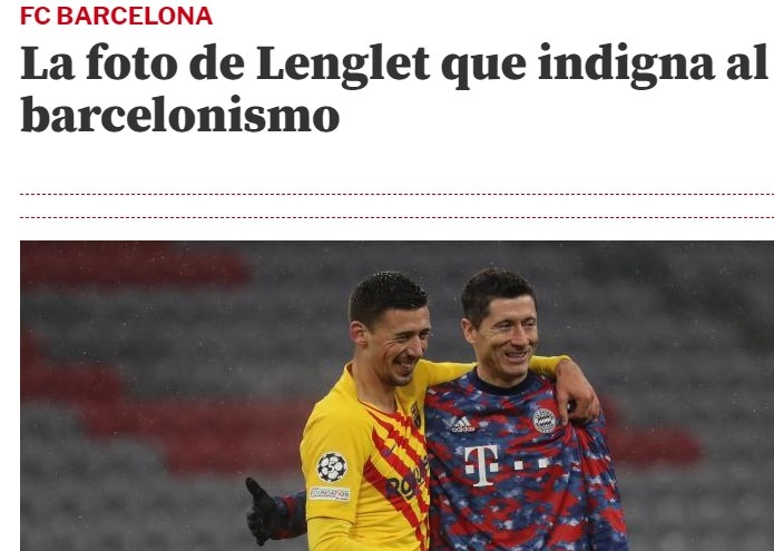 世体每体批评朗格莱与莱万有说有笑他点燃巴萨球迷的怒火
